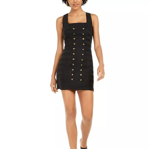Guess | Dresses | Nwt Guess Tamara Black Denim Bandage Mini Dress Size Xs |  Poshmark
